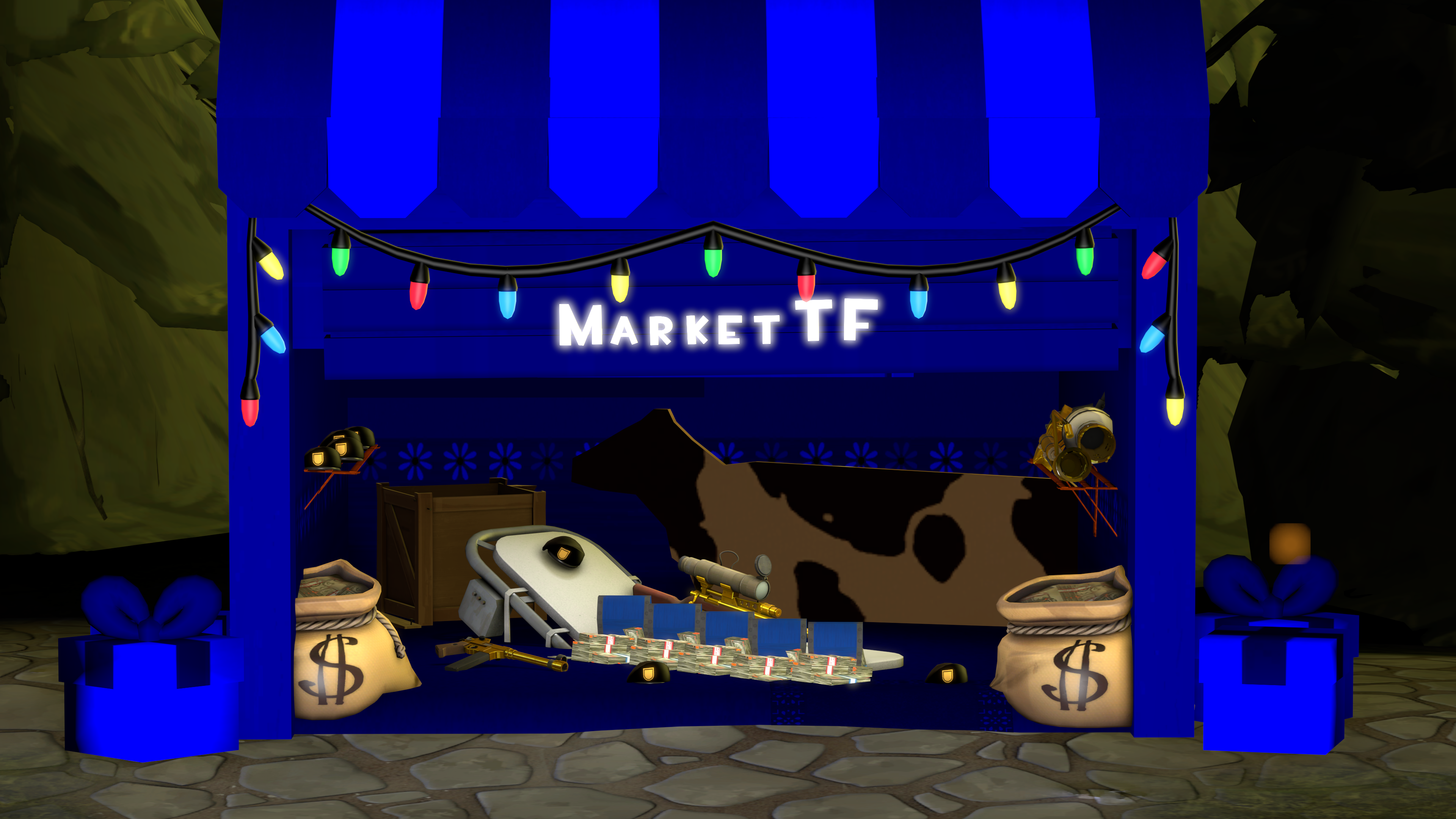 The blue MarketTF trading storefront